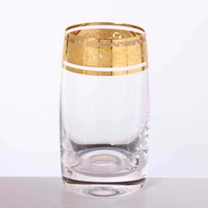Идеал Золото Набор стаканов для воды Bohemia Gold 250 мл (6 шт) farforhouse