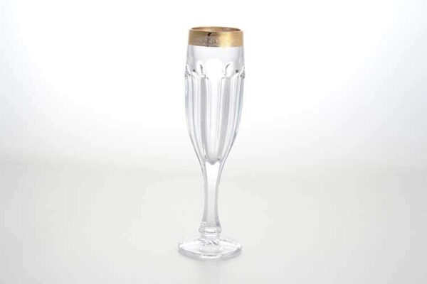Сафари Набор фужеров для шампанского BOHEMIA GOLD 150 мл farforhouse