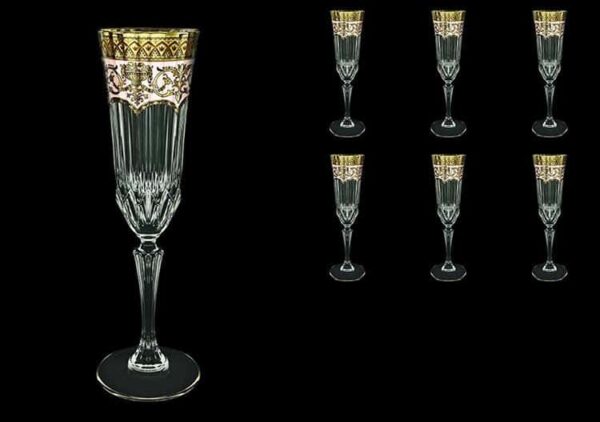 Adagio Floras Empire Golden Ivory Decor Набор фужеров для шампанского 180 мл Astra Gold (6 шт) farforhouse