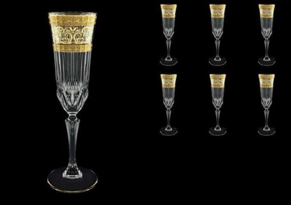 Adagio Allegro Golden Light Decor Набор фужеров для шампанского 180 мл Astra Gold (6 шт) farforhouse