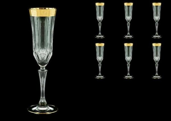 Adagio Antique Golden Classic Decor Набор фужеров для шампанского 180 мл Astra Gold (6 шт) farforhouse