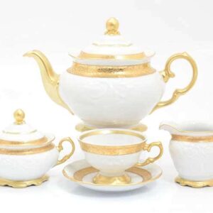 Матовая лента Чайный сервиз на 6 персон 17 предметов Sterne porcelan farforhouse