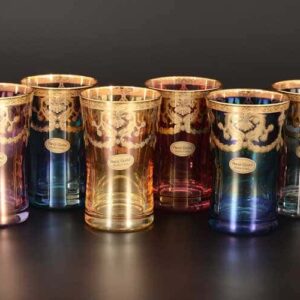 Veneziano Color Набор стаканов для воды 200 мл Art Decor farforhouse