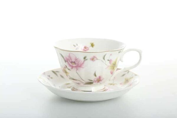 Розовые цветы Набор чайных пар Royal Classics 200 мл farforhouse