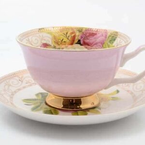 Радуга pink Набор чашка с блюдцем 220 мл 2 предмета Royal Classics farforhouse