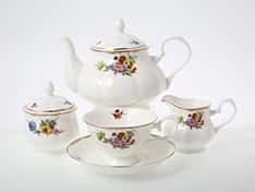 Мейсенский букет Чайный сервиз на 6 персон 15 предметов Royal Classics farforhouse