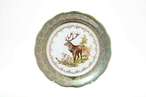 Охота Зеленая Набор тарелок 26 см Sterne porcelan farforhouse