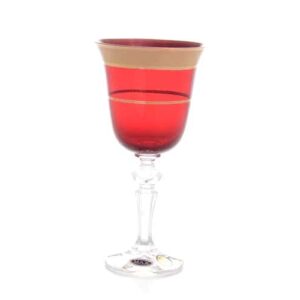 Кристина матовая Star Crystal красные набор бокалов для вина 220 мл (6 шт) farforhouse
