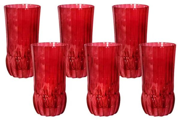 Адажио - красная Same Набор 6 стаканов для воды farforhouse