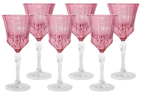 Адажио - розовая Same Набор 6 бокалов для вина farforhouse