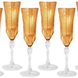 Адажио - янтарная Same Набор 6 бокалов для шампанского farforhouse