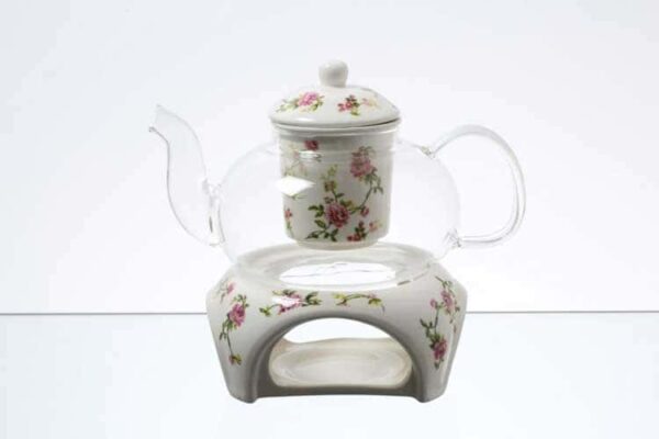 Чайник на подставке Розы Royal Classics с ситом farforhouse