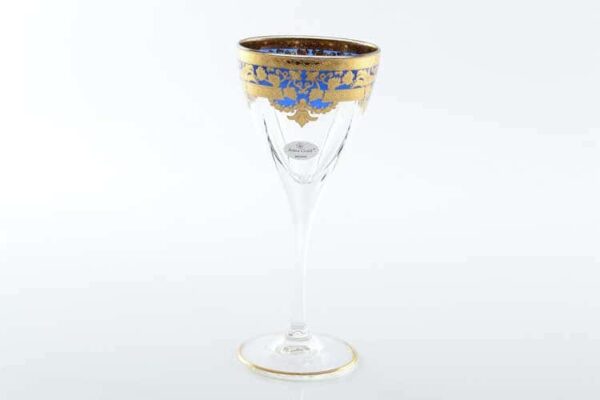 Набор бокалов для вина Natalia Golden Blue Decor Astra Gold 210 мл (6 шт) farforhouse