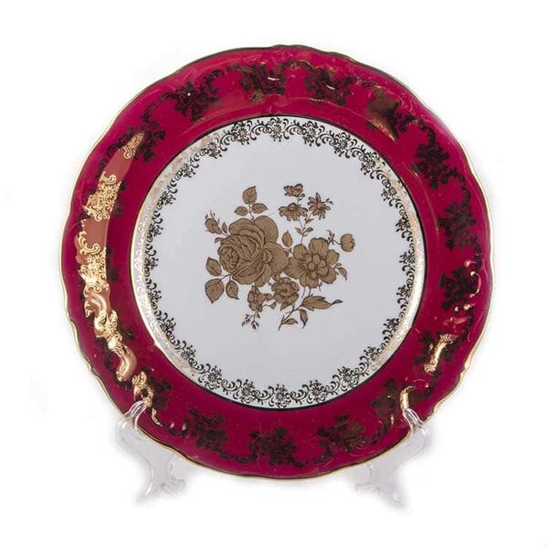 Набор тарелок Роза Красная Carlsbad 24 см.6 шт. farforhouse