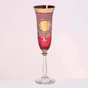Анжела Версаче Богемия Б-Г красный Набор фужеров для шампанского 190 мл (6 шт) farforhouse