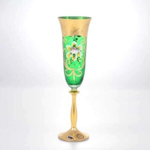 Анжела Star Crystal Набор бокалов для шампанского 190 мл зеленый farforhouse