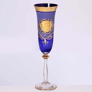 Анжела Версаче Богемия Б-Г синий Набор фужеров для шампанского (6 шт) farforhouse