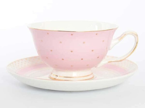 Набор чайных пар Royal Classics 220 мл розовый 12 предметов farforhouse
