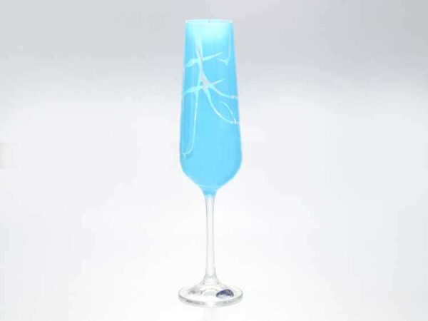 Sandra Набор фужеров для шампанского Crystalex 200 мл 6 шт  синие farforhouse