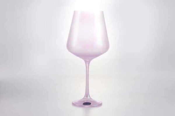 Sandra Набор бокалов для вина 570 мл Кристалекс (6 шт) розовые farforhouse