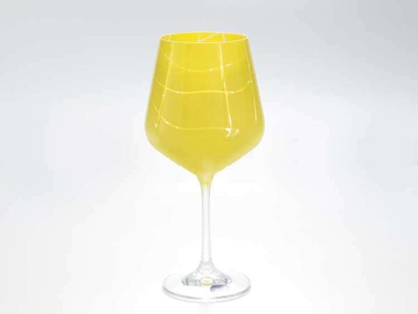 Sandra Набор бокалов для вина 570 мл Кристалекс (6 шт) желтые farforhouse