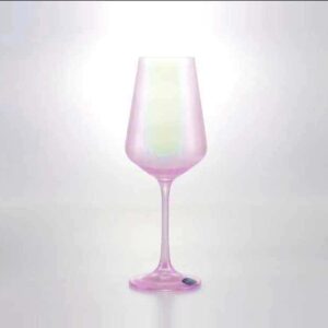 Sandra Набор бокалов для вина 350 мл Кристалекс (6 шт) розовые farforhouse
