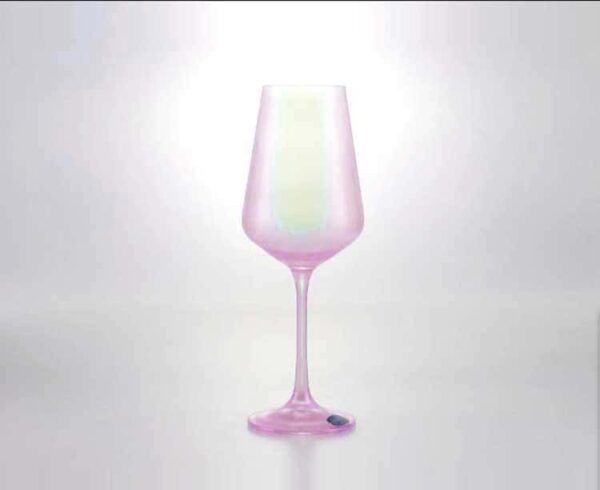 Sandra Набор бокалов для вина 350 мл Кристалекс (6 шт) розовые farforhouse