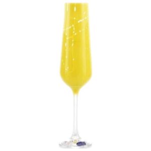 Sandra Набор фужеров для шампанского Crystalex 200 мл 6 шт желтые farforhouse