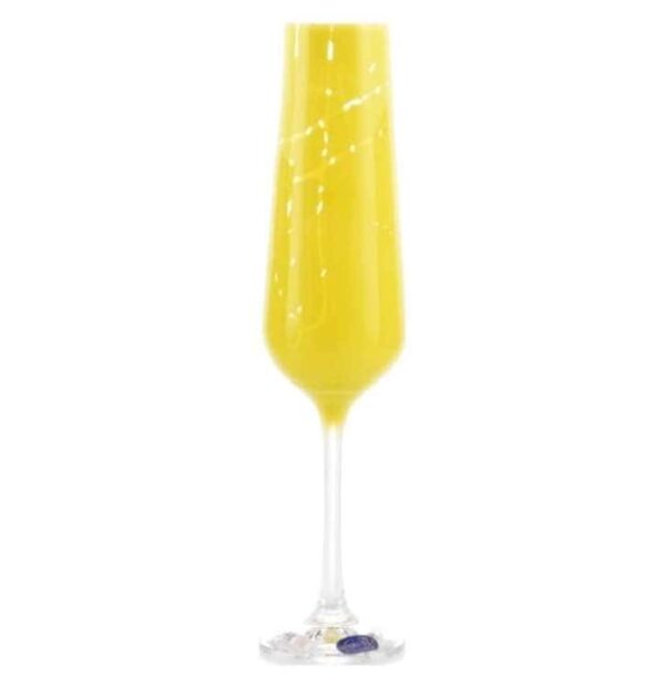 Sandra Набор фужеров для шампанского Crystalex 200 мл 6 шт желтые farforhouse