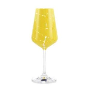 Sandra Набор бокалов для вина 350 мл Кристалекс (6 шт) желтые farforhouse