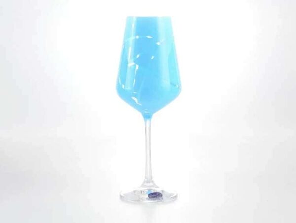 Sandra Набор бокалов для вина 250 мл Кристалекс (6 шт) синие farforhouse
