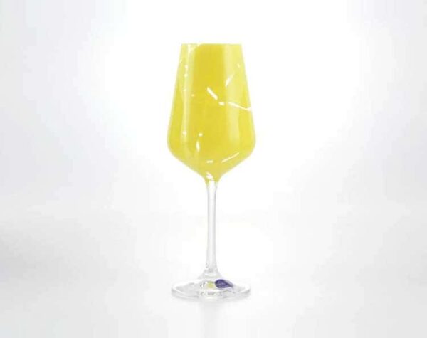 Sandra Набор бокалов для вина 250 мл Кристалекс (6 шт) желтые farforhouse
