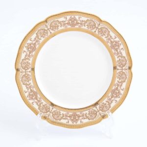 Набор тарелок 21см Golden Romance Cream Gold Prouna (6 шт) farforhouse