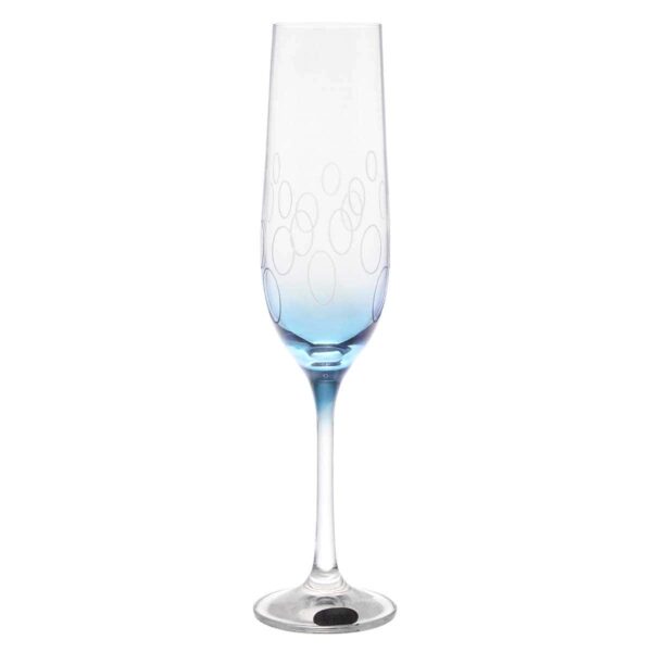 Набор фужеров для шампанского Арлекино Crystalex Bohemia 190 мл(6 шт) голубые farforhouse