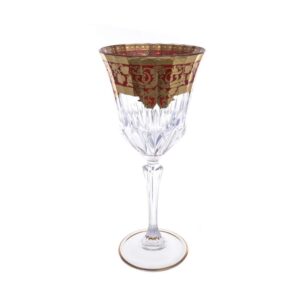 Набор бокалов для вина Astra Gold Natalia Golden Red Decor 280мл (6 шт) farforhouse