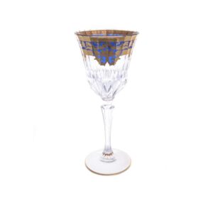 Набор бокалов для вина Astra Gold Natalia Golden Blue Decor 220мл (6 шт) farforhouse