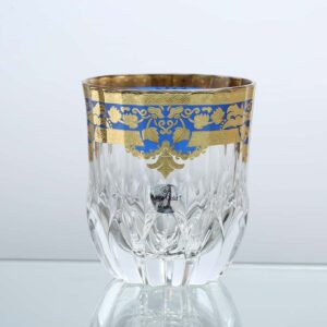 Набор стаканов для виски Astra Gold Natalia Golden Blue Decor 350мл(6 шт) farforhouse