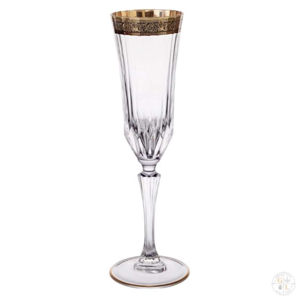 Набор фужеров для шампанского 180 мл Adagio Lilit Golden Black Decor Astra Gold (6 шт) farforhouse