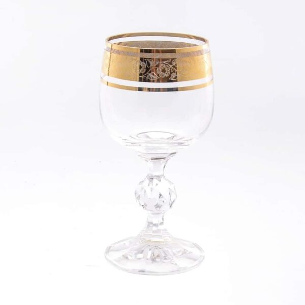 Набор бокалов для вина Клаудиа Золото V-D Crystalex Bohemia 150 мл(6 шт) farforhouse