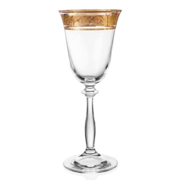 Набор фужеров для шампанского Crystalex Bohemia Анжела Золото V-D 185 мл (6 шт) farforhouse