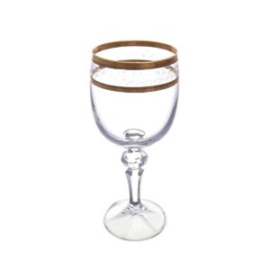 Золотой лист MIREL Набор бокалов для вина Crystalite 220 мл (6 шт) farforhouse