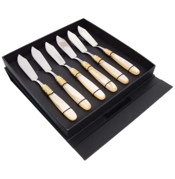 Набор столовых ножей для рыбы domus victoria gold (6 шт) 44630 farforhouse