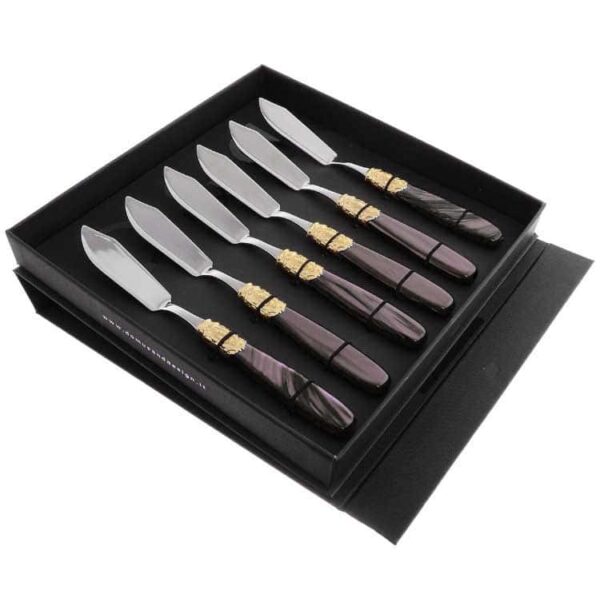 Набор столовых ножей для рыбы domus victoria gold (6 шт) 44632 farforhouse