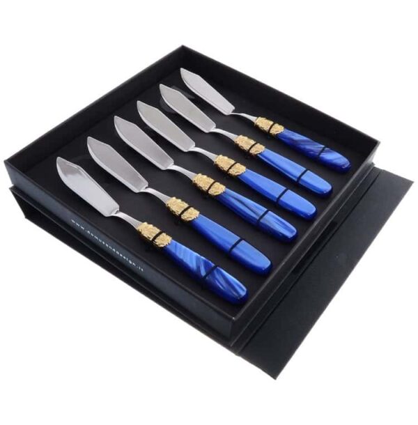 Набор столовых ножей для рыбы domus victoria gold (6 шт) 44633 farforhouse