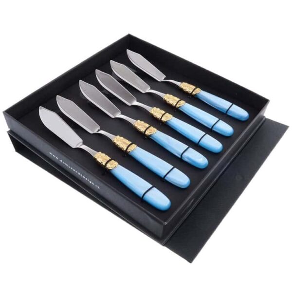 Набор столовых ножей для рыбы domus victoria gold (6 шт) 44634 farforhouse