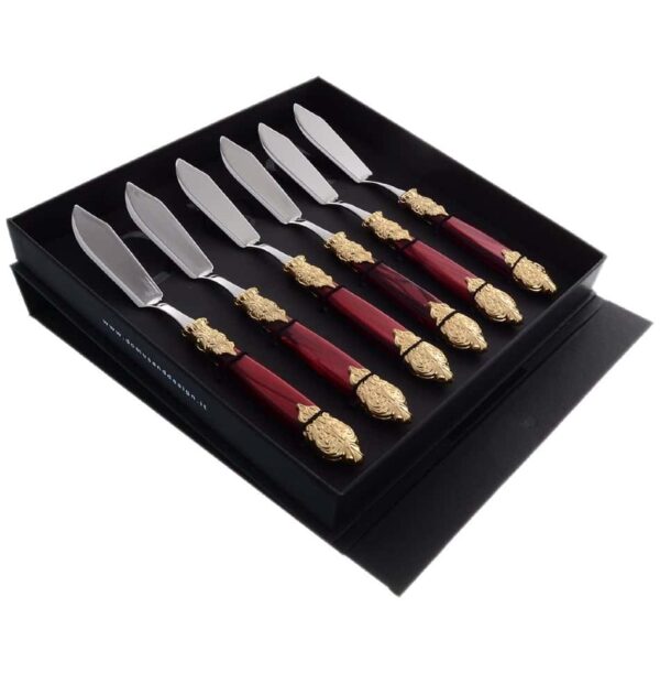 Набор столовых ножей для рыбы domus versaille gold (6 шт) farforhouse
