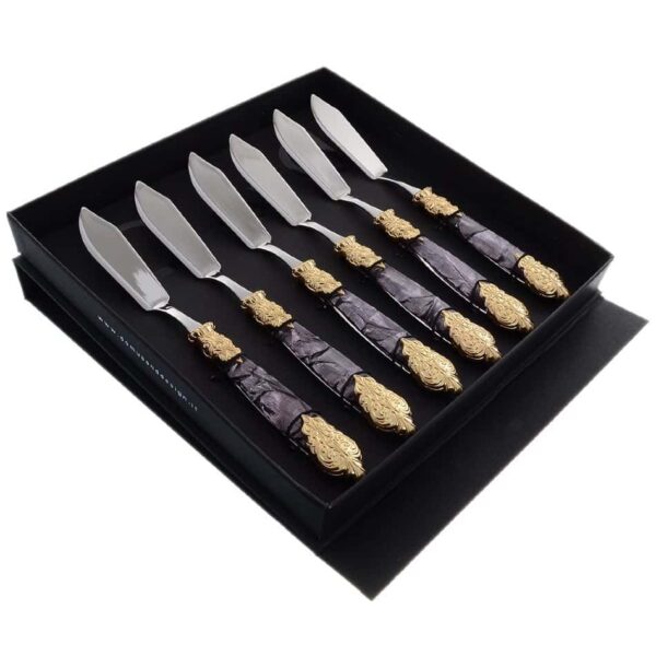 Набор столовых ножей для рыбы domus versaille gold (6 шт) 44773 farforhouse