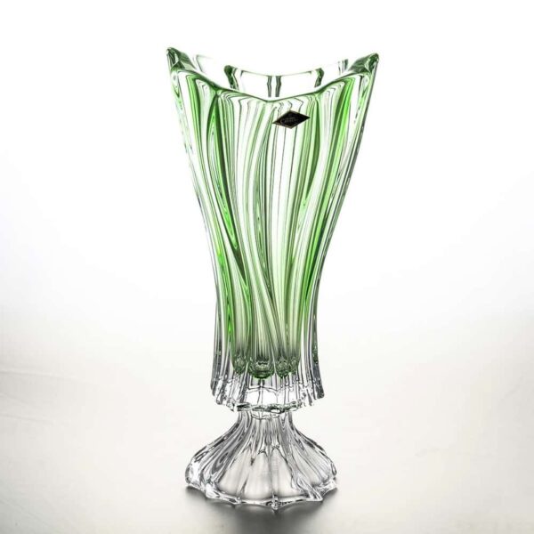 Ваза для цветов Aurum Crystal Plantica зелёная 40см farforhouse