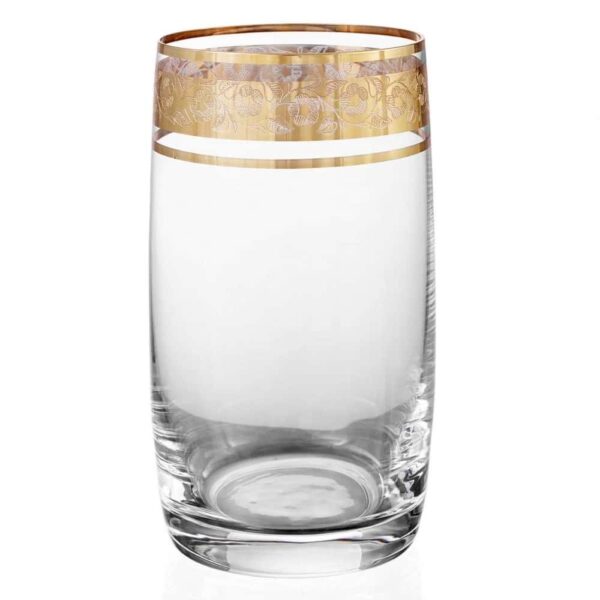 Набор стаканов для воды Bohemia Клаудия Идеал Золото 380мл (6 шт) farforhouse