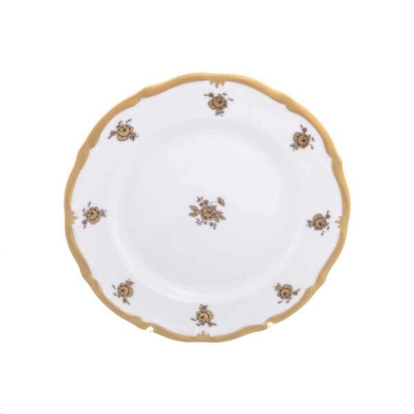 Набор тарелок Queens Crown Золотая роза 19 см (6шт) farforhouse